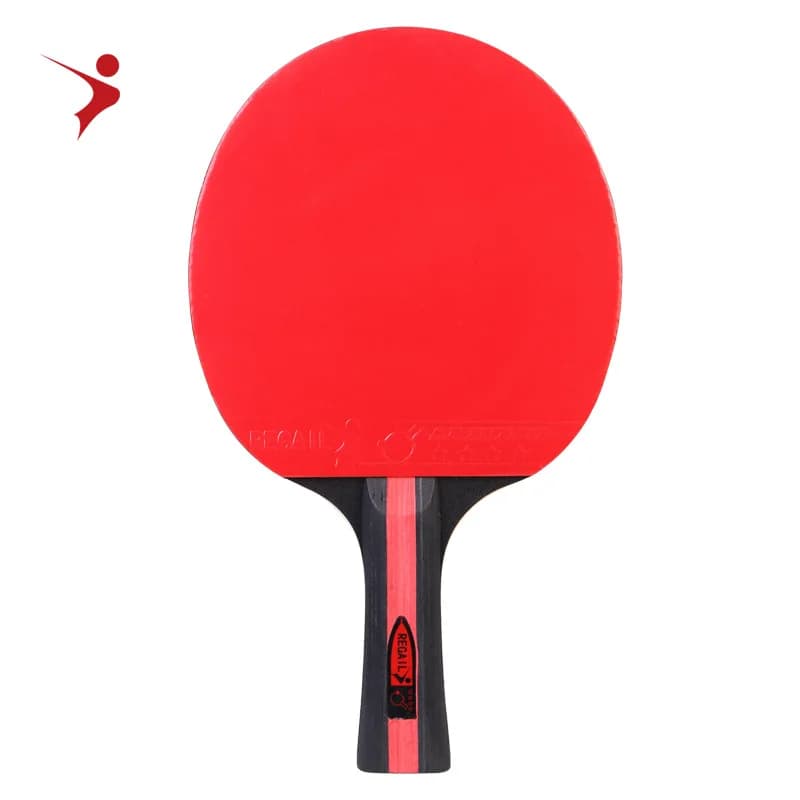 Red Long Handle Table Tennis Racket Double Sided Beef Tendon Glue Adult Student Training Table Tennis Racket