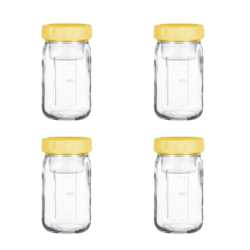 Set di 4 Barattoli in Vetro da 32 Oz per Insalata con Contenitore per Salsa Integrato, Ermetici, Trasparenti, per Separazione Umido/Secco, Contenitori per Preparazione Pasti