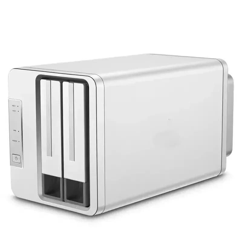 Nuovo server di archiviazione di rete Home Nas Host Cloud Storage Server di condivisione di file di accesso Web 2 slot per dischi