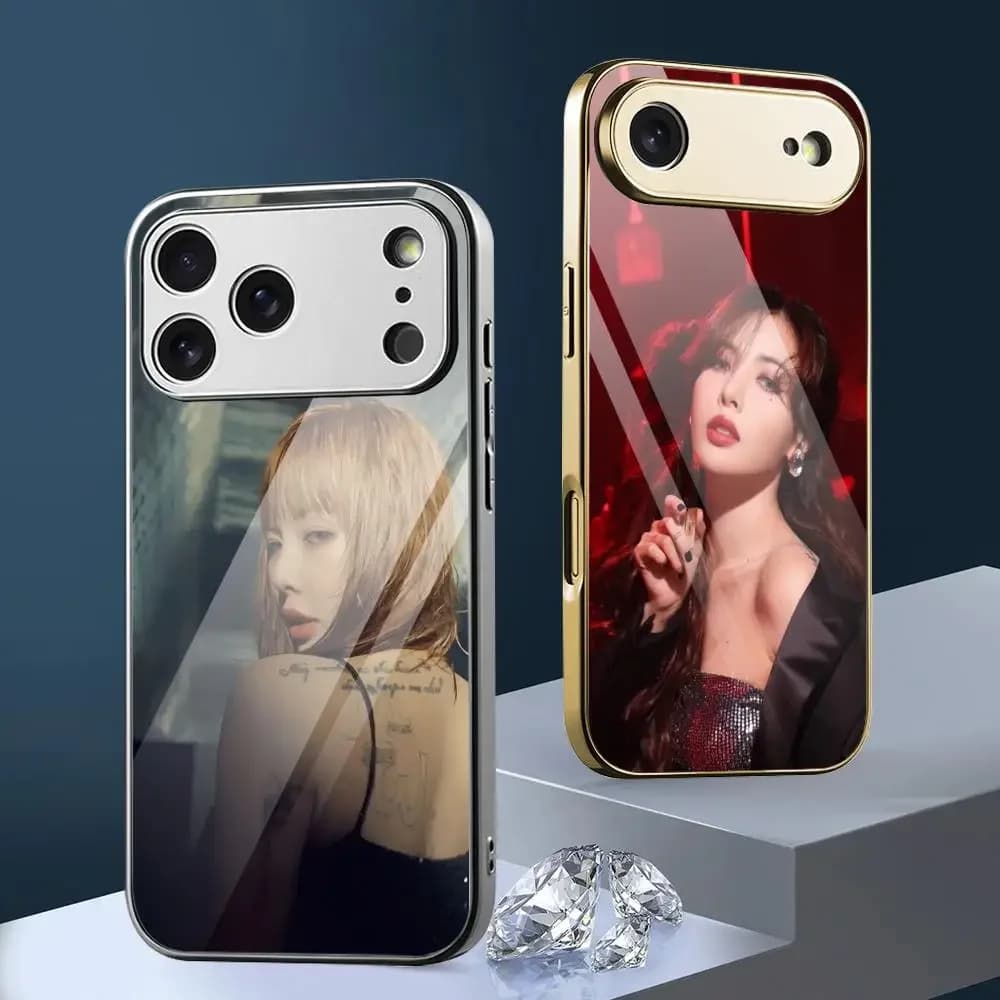 Cover per telefono H-Hyuna Kpop Singer per iPhone 17 16 15 14 13 12 Pro Max Plus, custodia antiurto in metallo galvanizzato