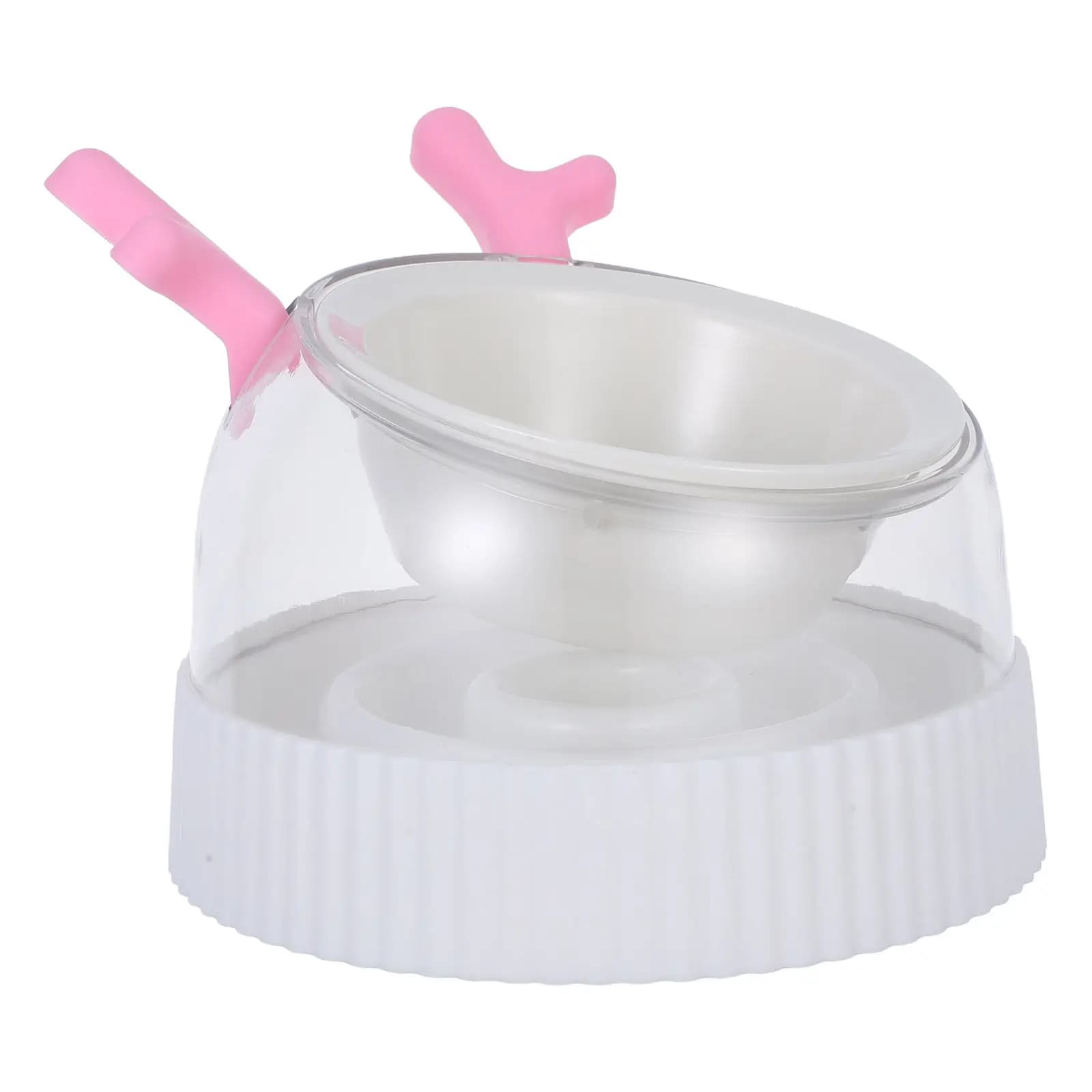 Ciotola Rialzata Anti-Ribaltamento in Ceramica e PP per Gatti e Cani di Piccola Taglia, Dispenser Acqua e Cibo, Uso Interno, Lavabile in Lavastoviglie