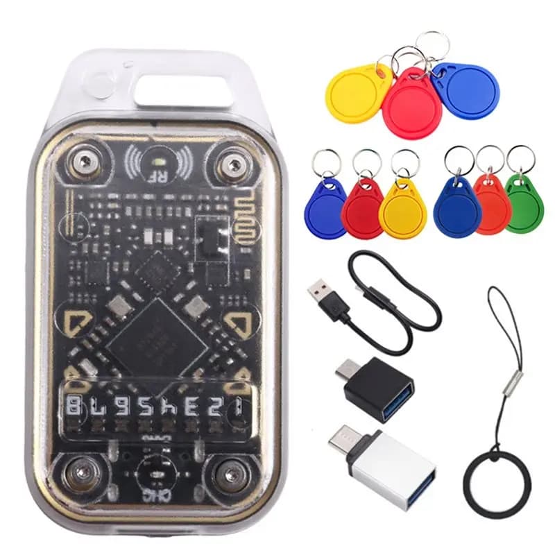 【NUOVISSIMO】 Duplicatore Camaleonte Ultra NFC + Portachiavi 9XUID RFID Smart Chip Reader Emulatore Camaleonte V2.0 125K 13.56Mhz Decodificatore di schede