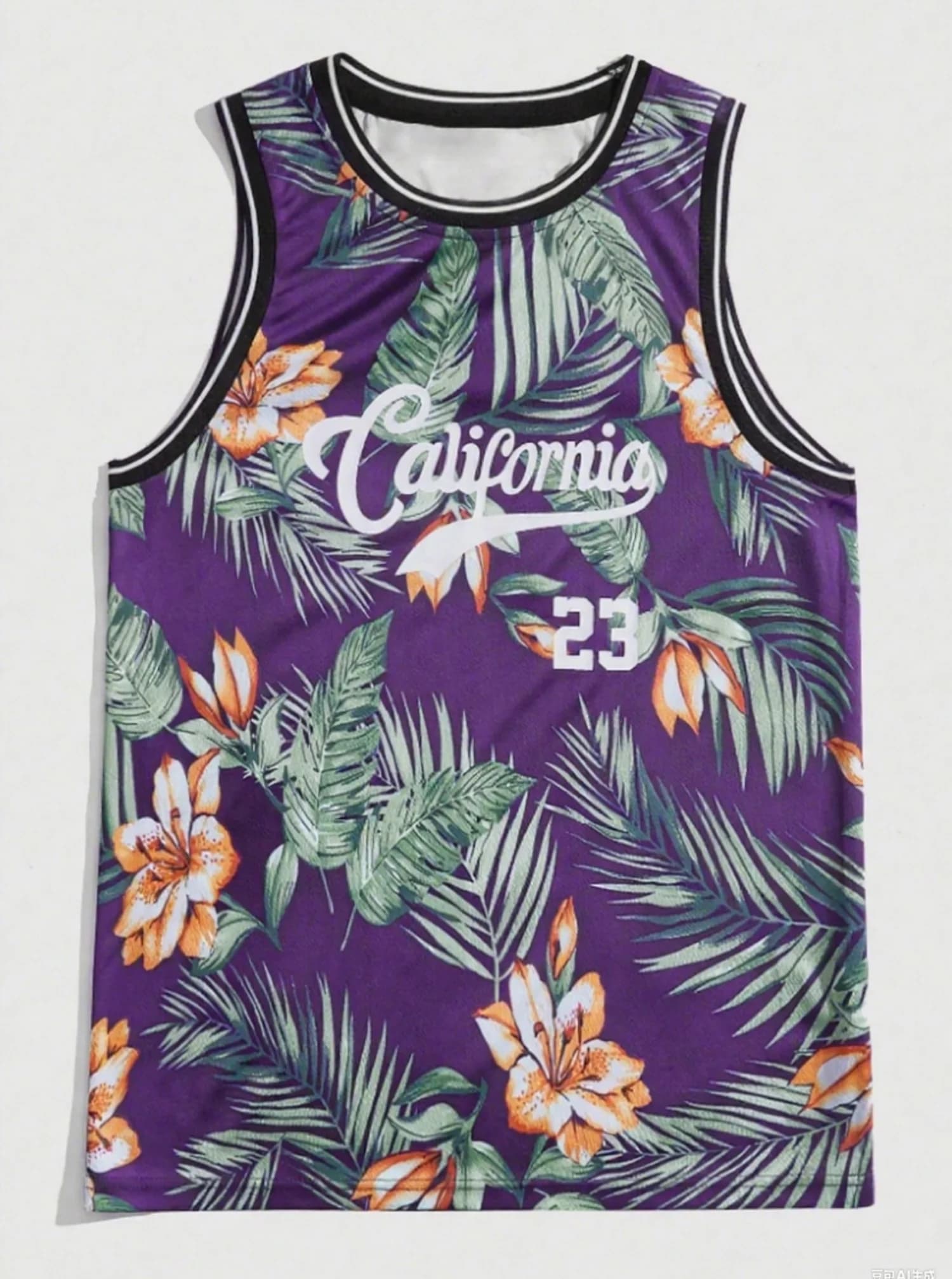 2025 Summer Man California No. 23 Canotta Graphics Sleeveless Basketball Mesh Men's vest Neckline Sports Gym vest