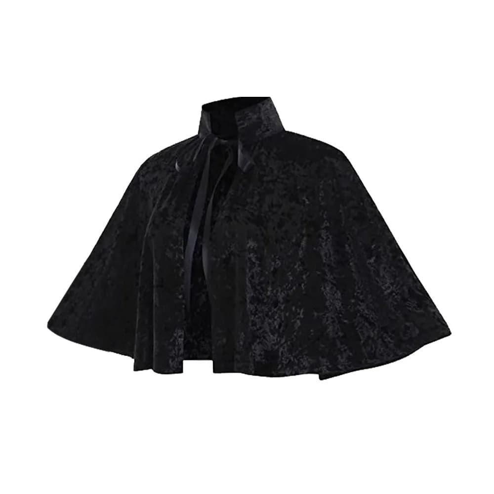 New Vintage Cosplay Velvet Cape Victorian Carnival Party Gothic Shawl Short Witch Shawl Women's Shawl Coat Adult