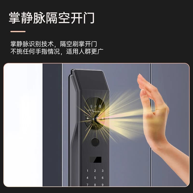 Riconoscimento facciale della vena di palma serratura elettronica dell'occhio di gatto porta di sicurezza domestica password intelligente impronta digitale