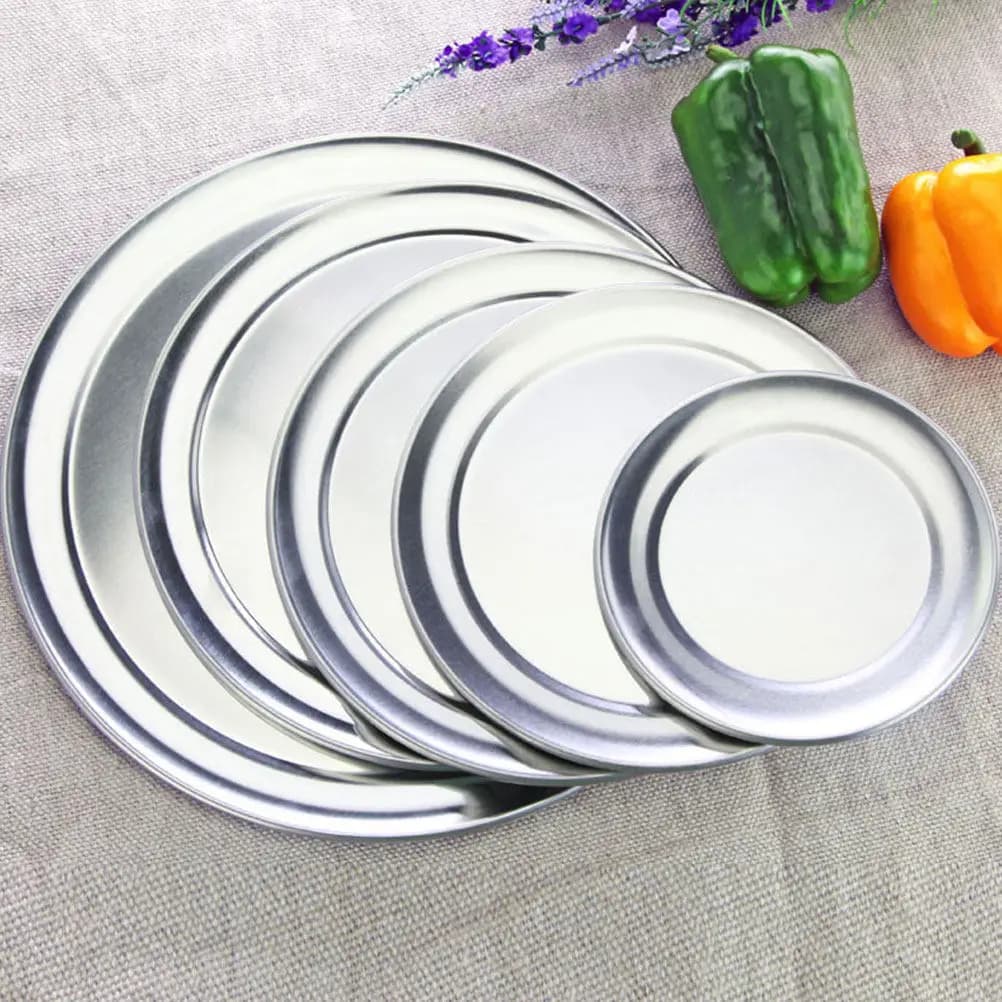 18 Inch Aluminum Pizza Plate Round Baking Pan Wear-Resistant Multi-Function Household Bakery Tray Smooth Coating Kitchen Pizza