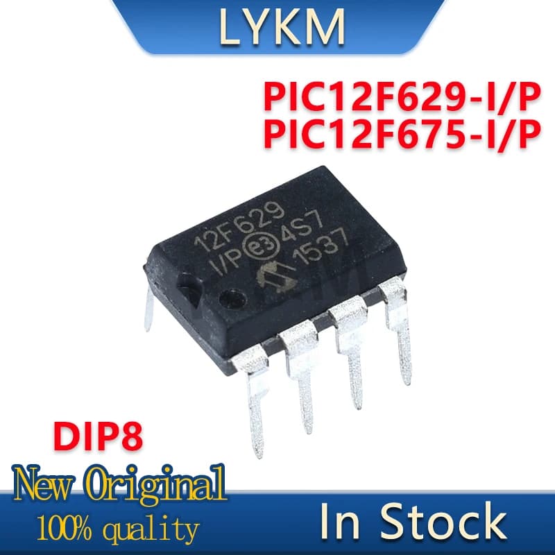 5-10/PCS Nuovo Originale PIC12F629-I/P PIC12F675-I/P PIC12F629 PIC12F675 12F629 12F675 DIP-8 microcontrollo flash a 8 bit In Magazzino
