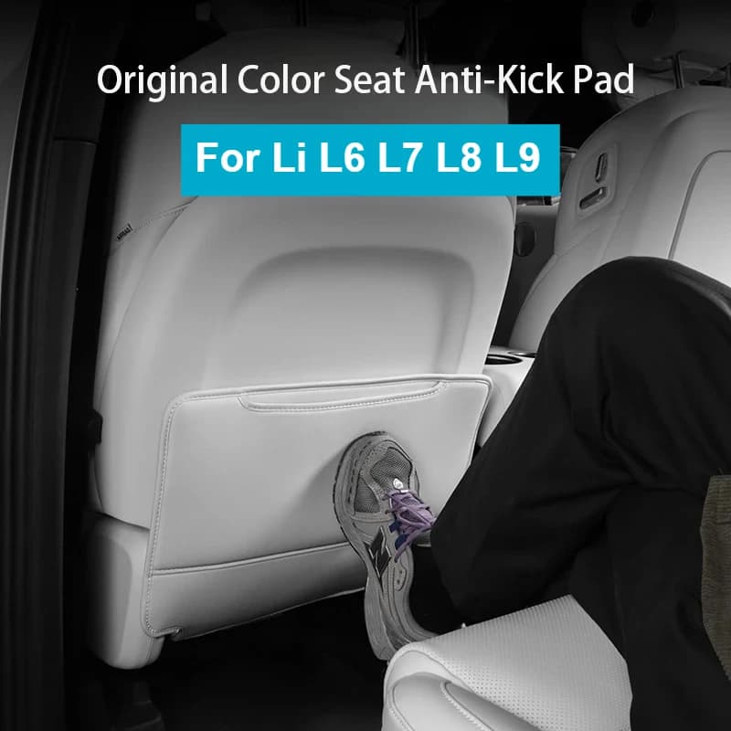 Per Li Lixiang L6 L7 L8 L9 tappetino Anti-calcio per auto in pelle protezione per tappetino Anti-calcio protezione per lo schienale del sedile con tasca Organizer