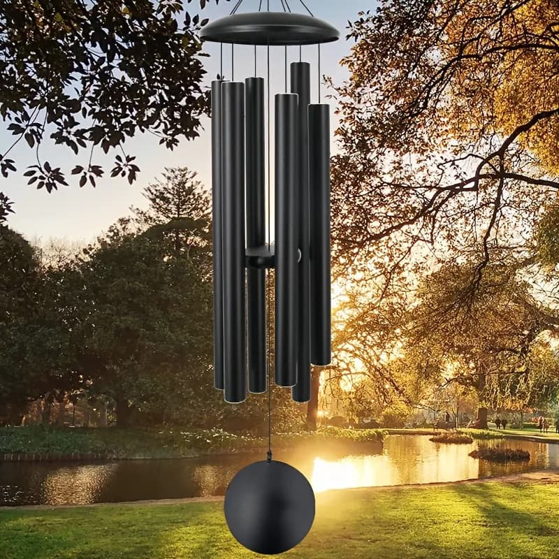 Campanella a Vento in Tubi di Alluminio, Decorazione da Appendere per Esterni, Ornamento per Giardino, Patio e Cortile