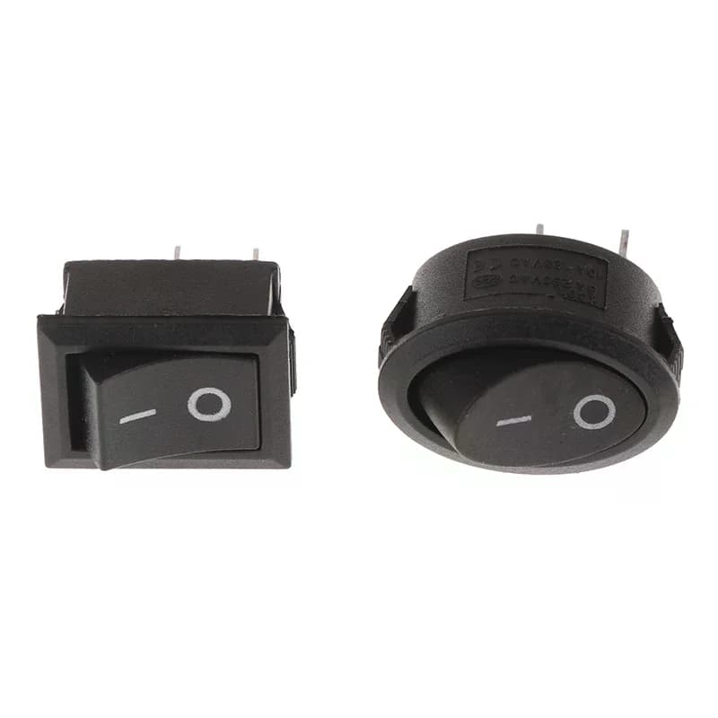 10Pcs /Lot KCD1/KCD7 Oval Rocker Switch 2 Pins 2 Gears Electric Kettle Rocker Power Switch ON-OFF Boat Shape Switch