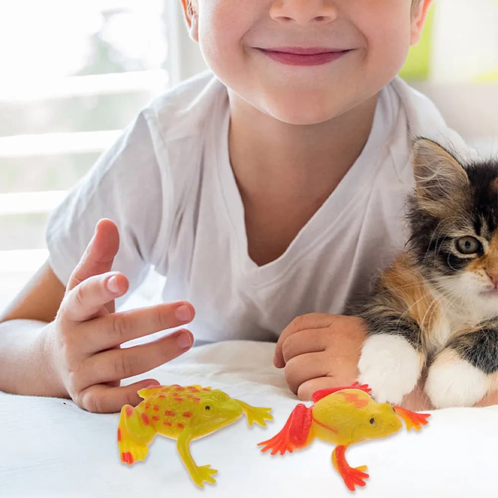 24Pcs Adorable Lifelike Frogs Decor for Kids Cognitive Learning and Pretend Play Home Bedroom Dining Room Decoration Educational