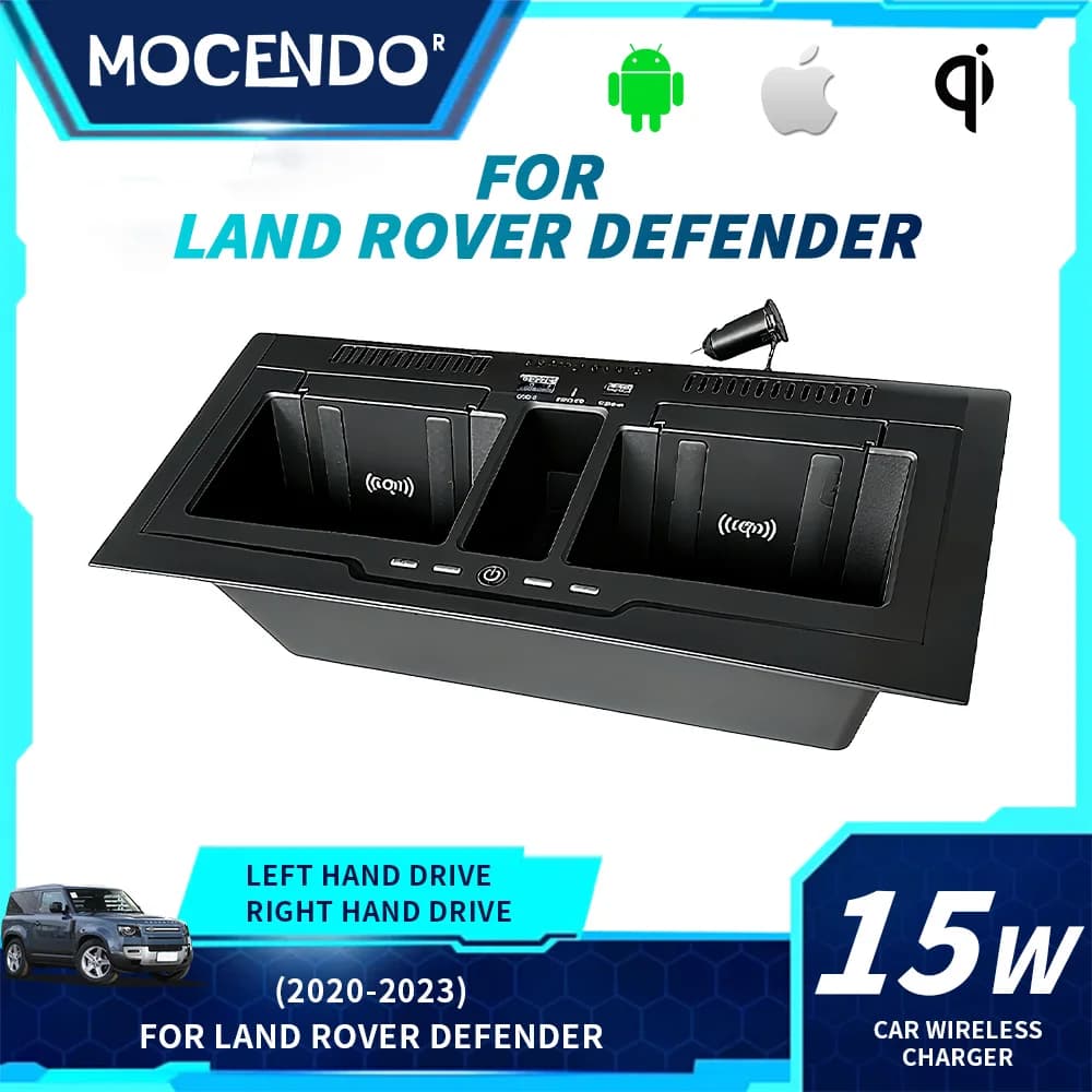 For Land Rover Defender 2020-2022 Car Charger Wireless Car Charger Fast Charging Cell Phone Support Accessory