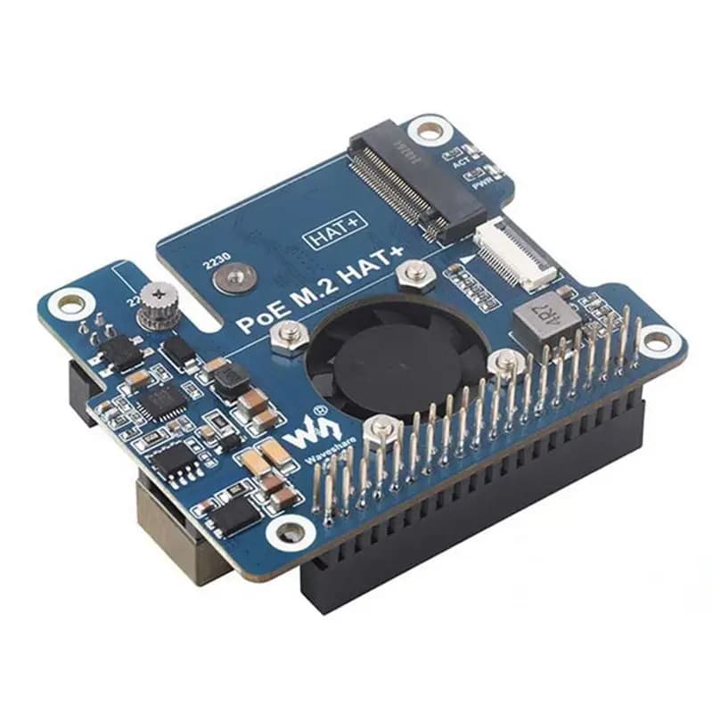 A84X-Per Raspberry Pi 5 POE + Scheda HAT PCIe a M.2 NVMe SSD + Pi5 2242/2230 Supporto Power Over Ethernet Protocollo NVMe M2