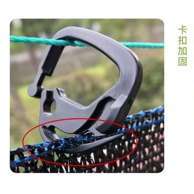 20 clip per telo ombreggiante - Ganci resistenti per rete ombreggiante, giardino, serra e uso esterno - Regolabili e portatili 