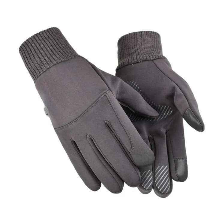 Guanti da uomo invernali impermeabili da ciclismo, corsa, moto, sci, touchscreen, in pile, antiscivolo, caldi, con dita intere