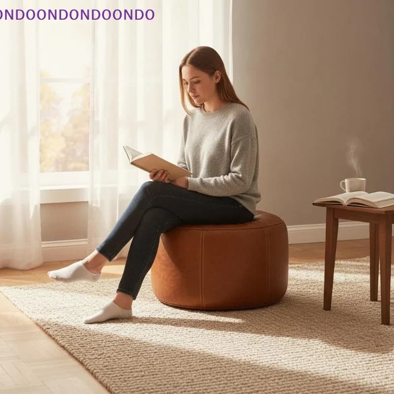 Non Slip Round Lazy Sofa Cover Fillable Large Capacity Storage Bag Pouf Seat For Home Living Room Decoration