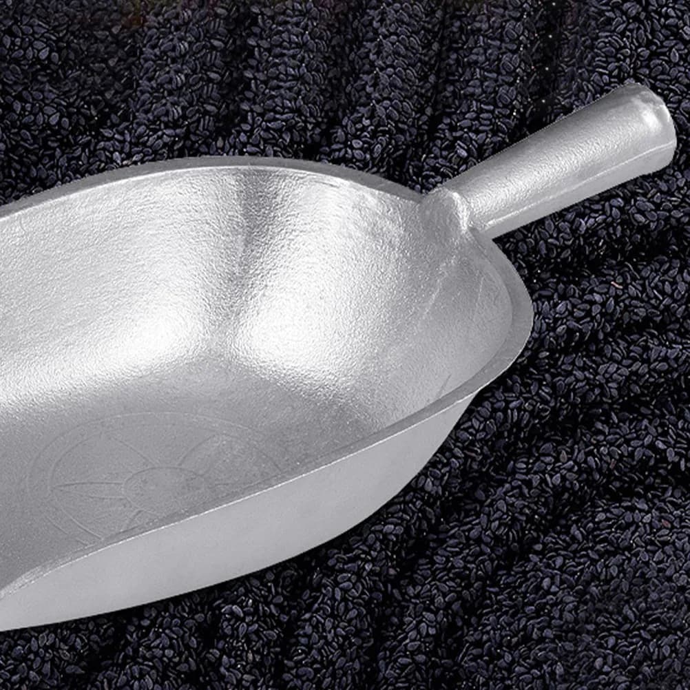 Aluminum Ice Scoop Multi-Use Food Scooper for Popcorn Grains Dried Fruits Bar Kitchen Home Party Smooth Surface Hook Design