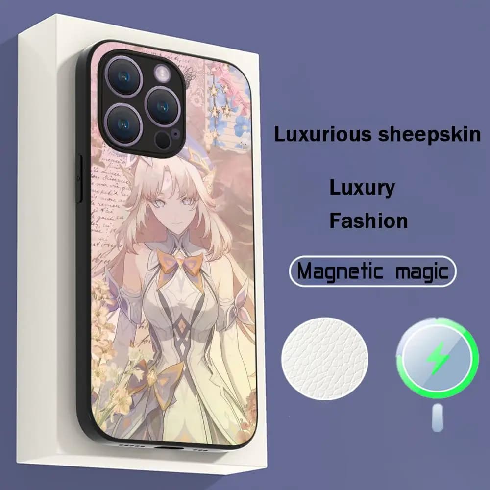 Nicole Reeyn sexy game cute girl poster Phone Case For iPhone 16 15 14 13 12 11 Plus Pro Max High-end Luxury Magsafe Sheepskin