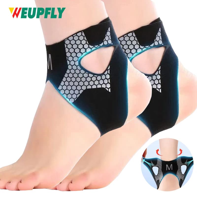 Tutore per caviglia regolabile da uomo 1/2 pezzi - Manicotti per caviglia traspiranti ed elastici Supporto di compressione per protezione sportiva, artrite