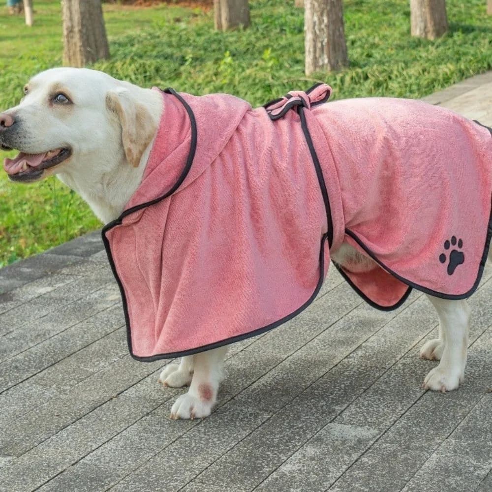 Durable and super absorbent dog bathrobe with fixed belt, super hot towel for pets, quick towel for dogs and cats