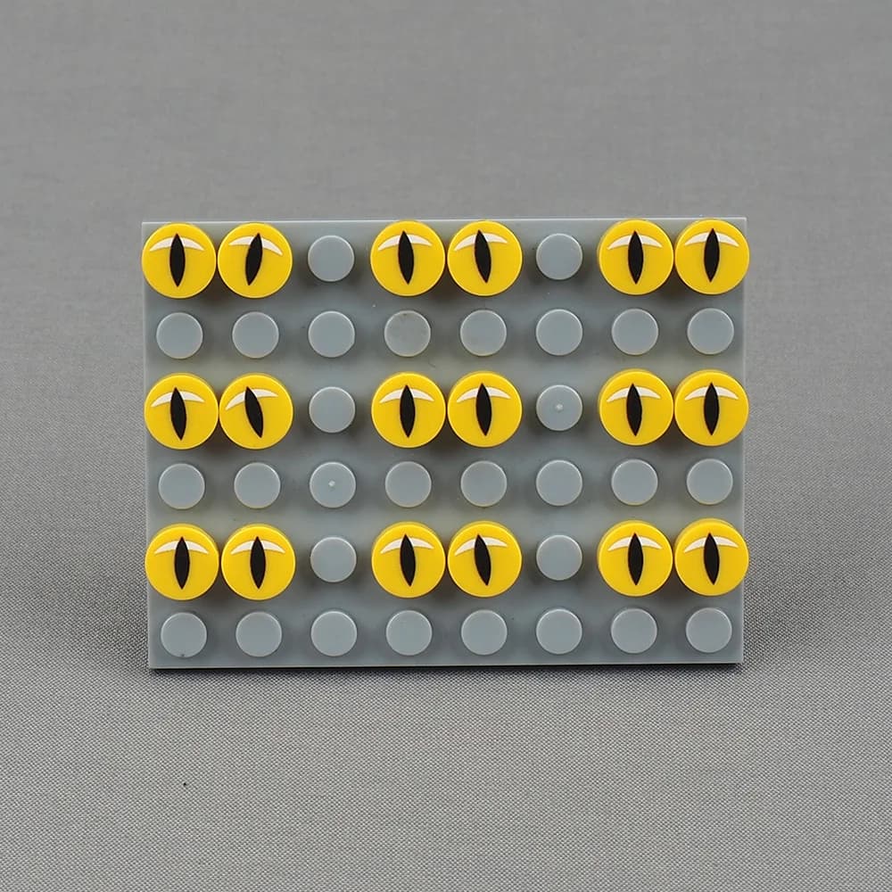MOC 10PCS 98138 Horror Stampato Dottore Occhio Magico Modello Building Blocks Giallo Occhi di Serpente Compatibile Bordo Particelle Giocattoli Regali