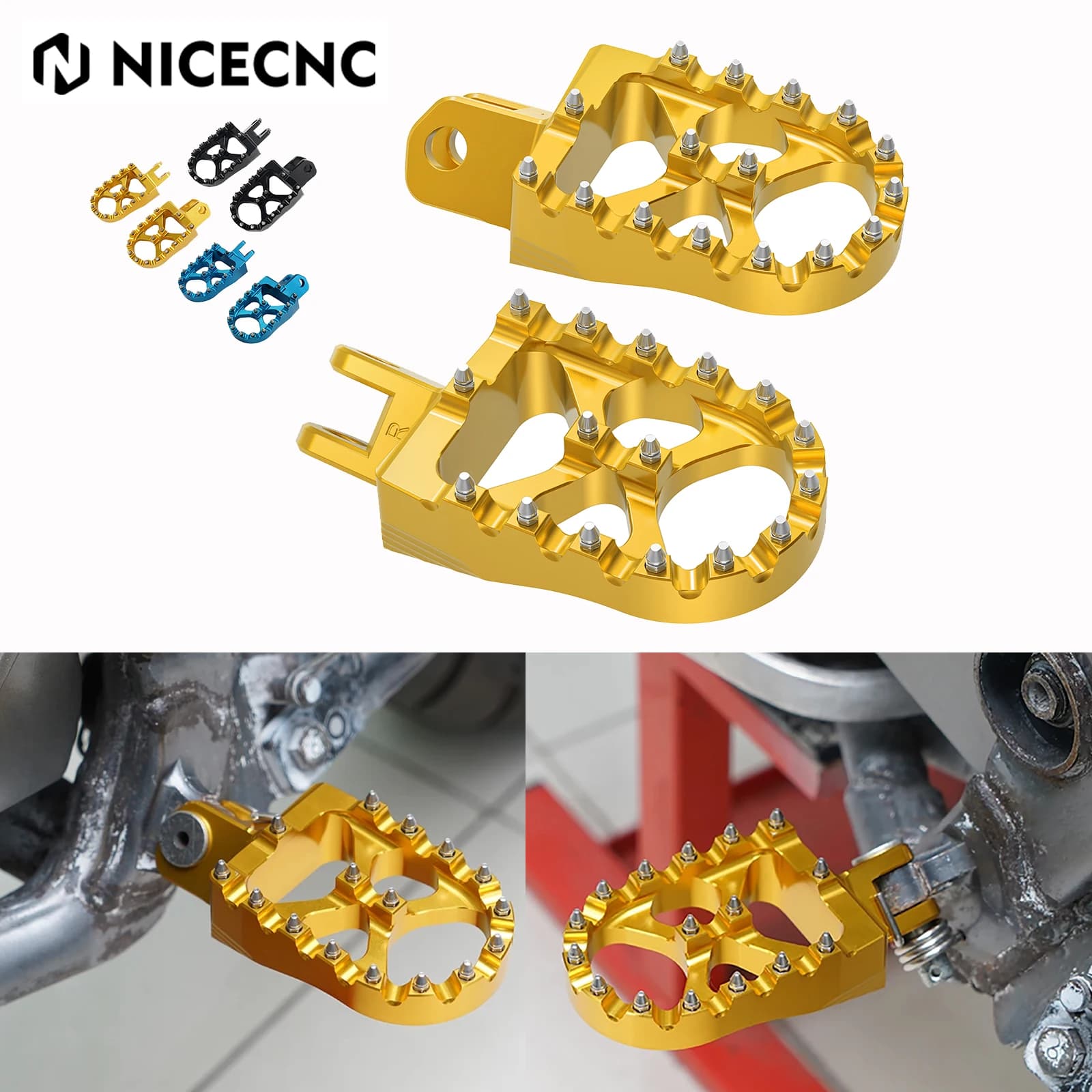 NICECNC Per Suzuki DRZ400S DRZ400 SM DRZ DR-Z 400S 400SM Z400S 2000-2024 Poggiapiedi Poggiapiedi Pedane Pioli Pedali Moto