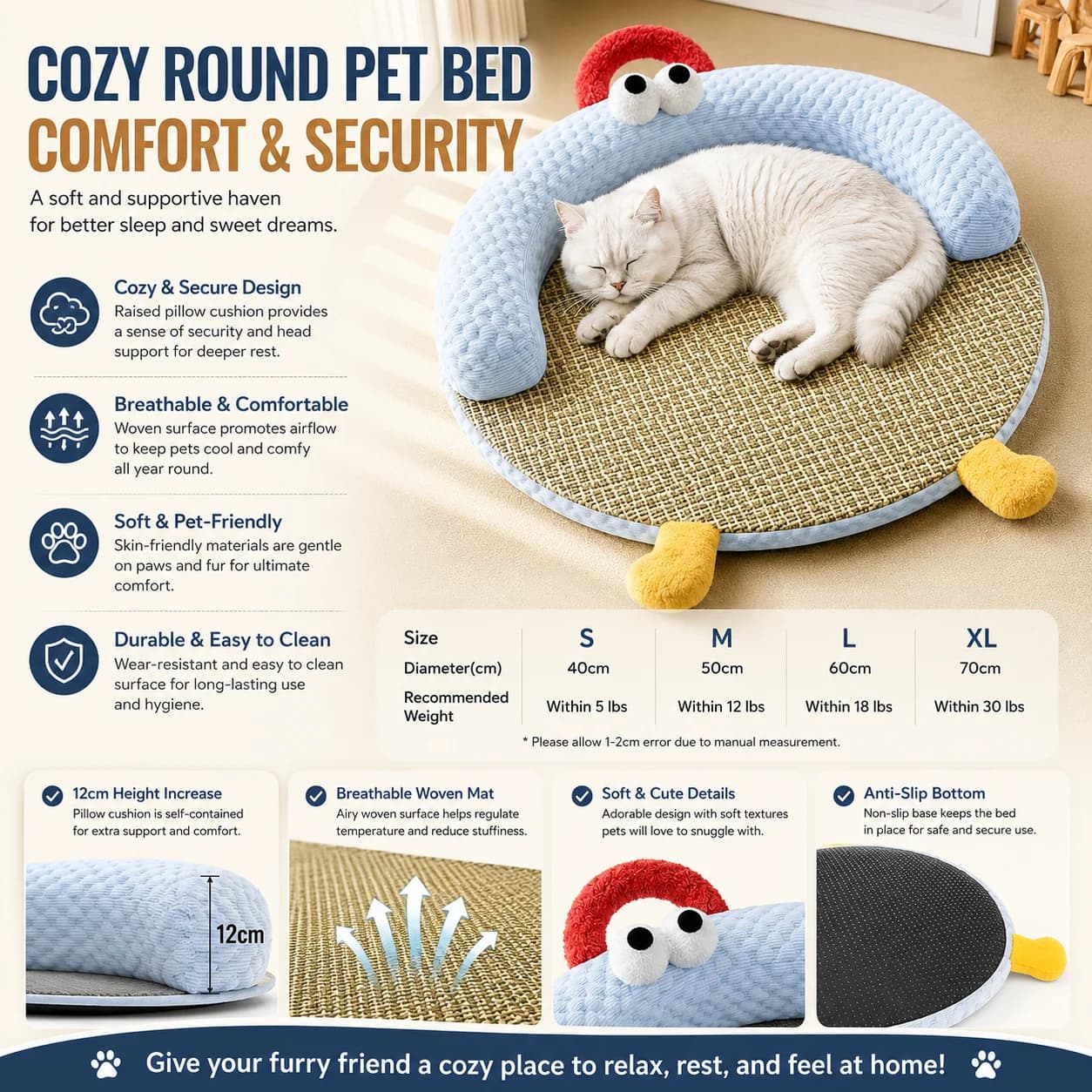 Summer Cooling Pet Mat 5-Layer Breathable Ice Pad with Pillow Non-Slip Washable Dog Cat Sleeping Bed Mats Pets Supplies