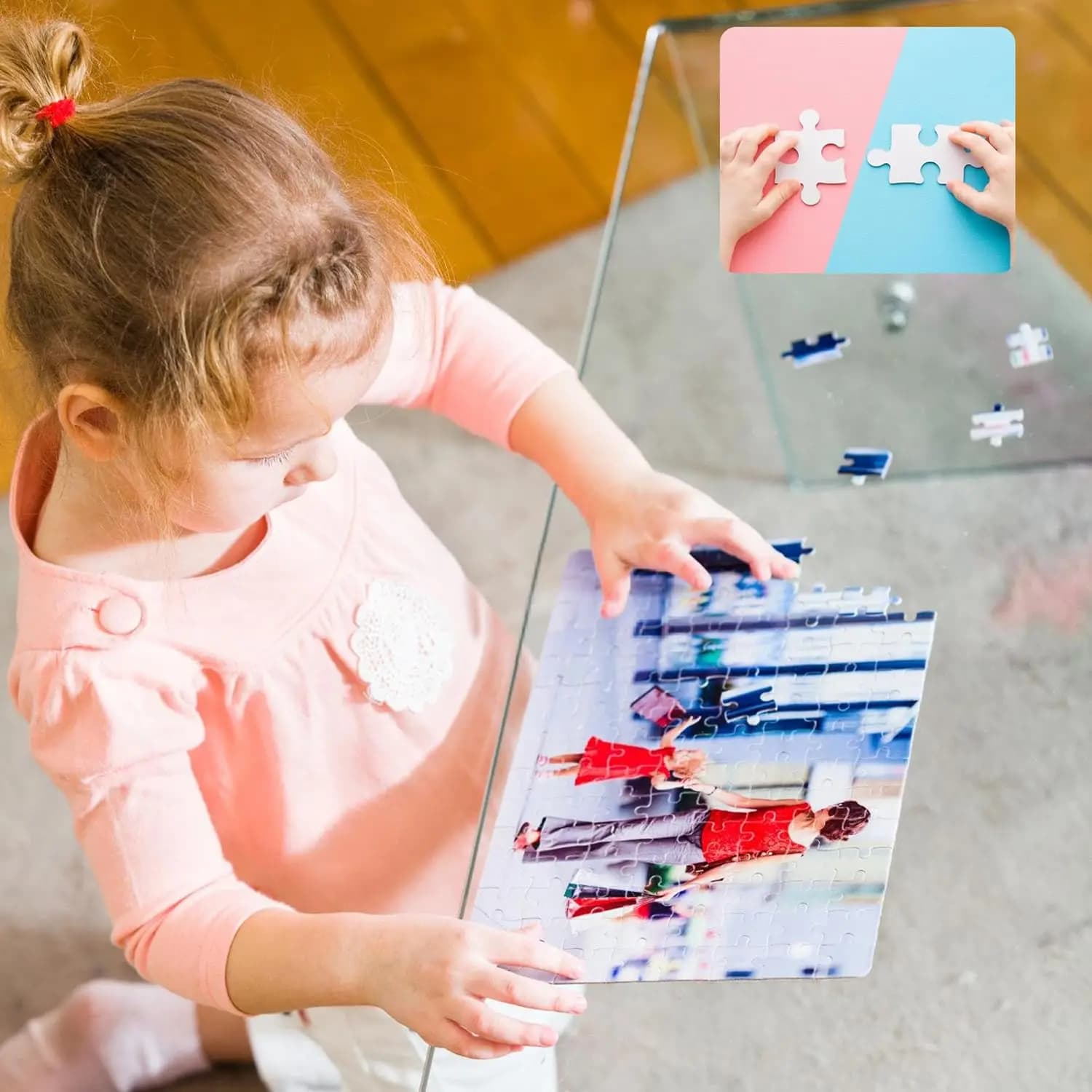 10 Fogli/Lotto Puzzle Rettangolare per Sublimazione, Crea il Tuo Puzzle a Cuore Bianco Fai-da-Te, Regalo con Trasferimento Termico