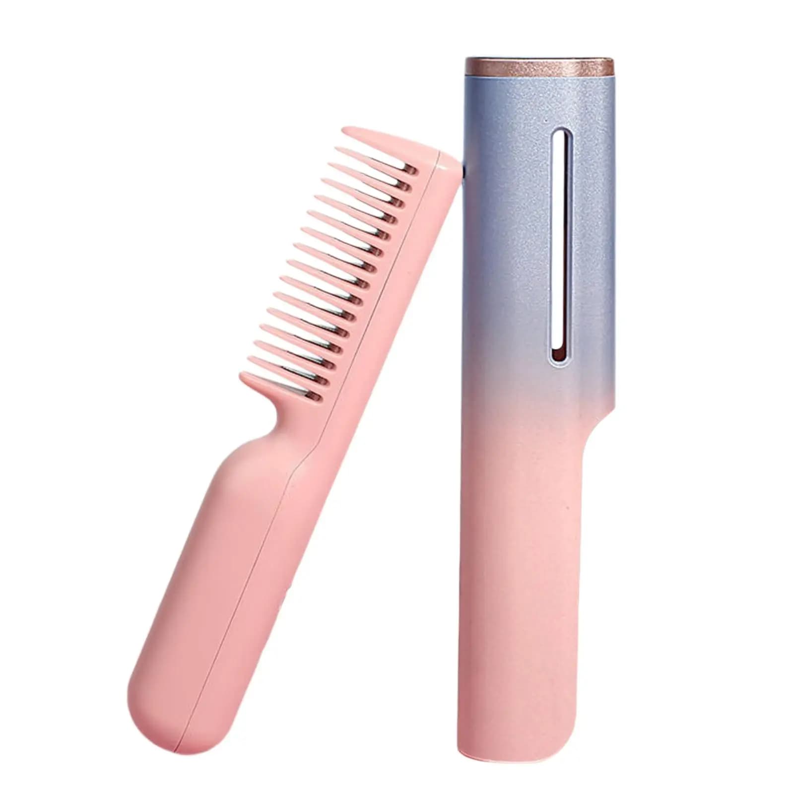 Piastra per Capelli Senza Fili Anti-Scottatura, Pettine Riscaldante USB Multifunzione Portatile per Uomo e Donna
