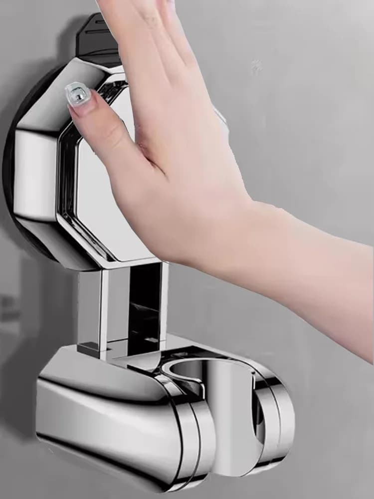 Shower Holder 360° Adjustable Self-Adhesive Punch Free Wall Stand Mounted Restroom Showerhead Holder Shower Bathroom Accessories