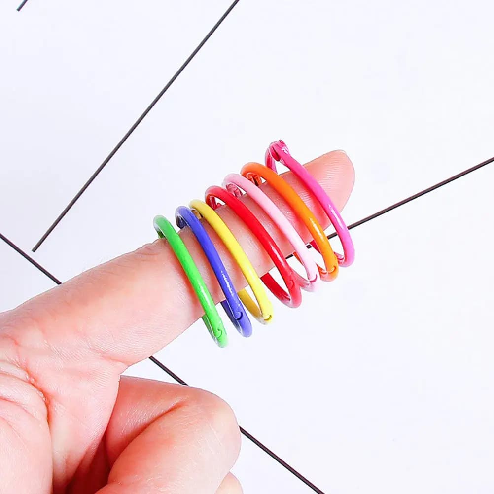 120 Pezzi Anelli Metallici per Rilegatura, per Quaderni, Schede, Flashcard, Raccoglitori, Anelli per Libri, Organizer Fai da Te, Planner, Scrapbook, Anelli Portachiavi