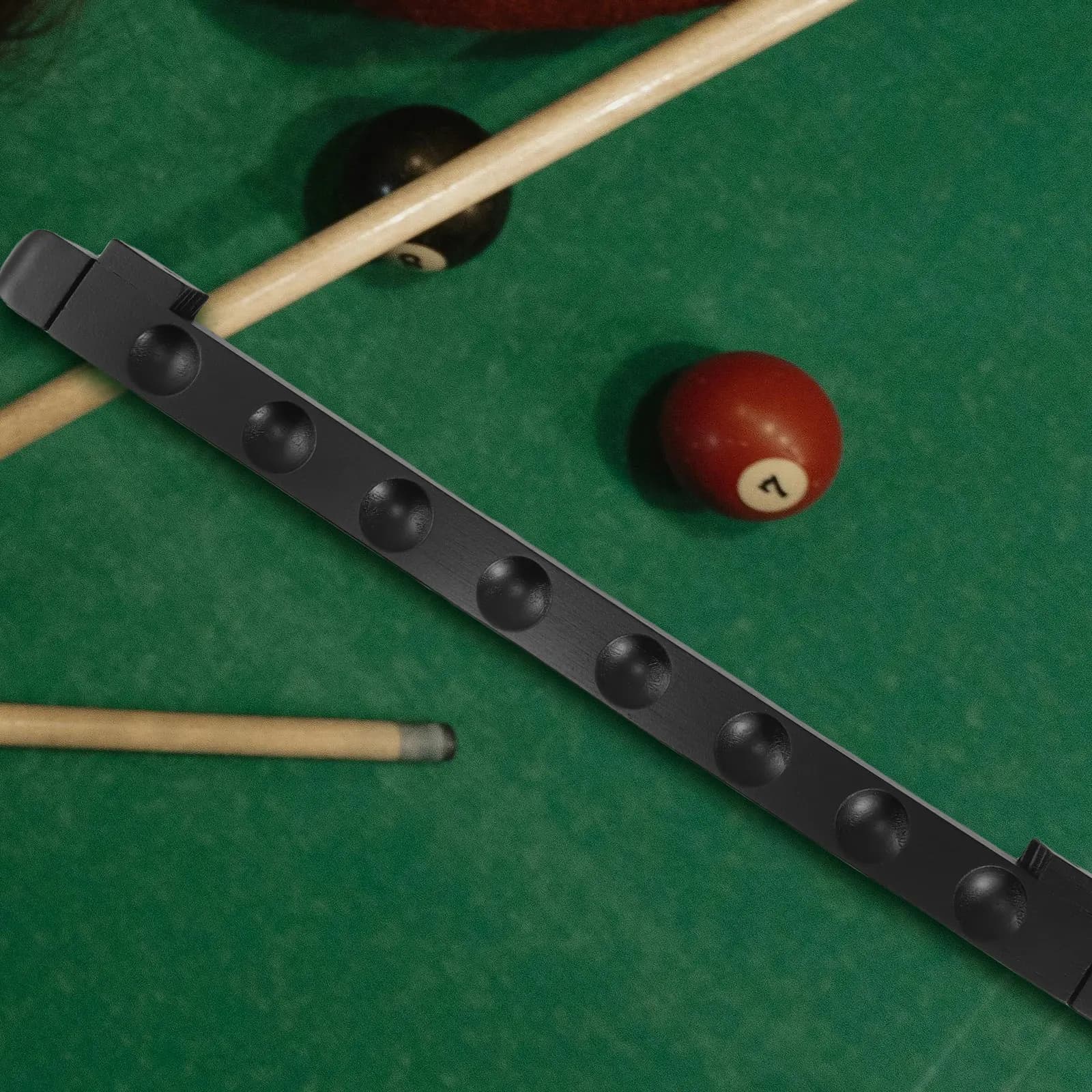 Roman Inspired Solid Wood Pool Cue Rack Wall Mounted Billiard Cue Holder Storage Organizer for Billiards Table Room Pool