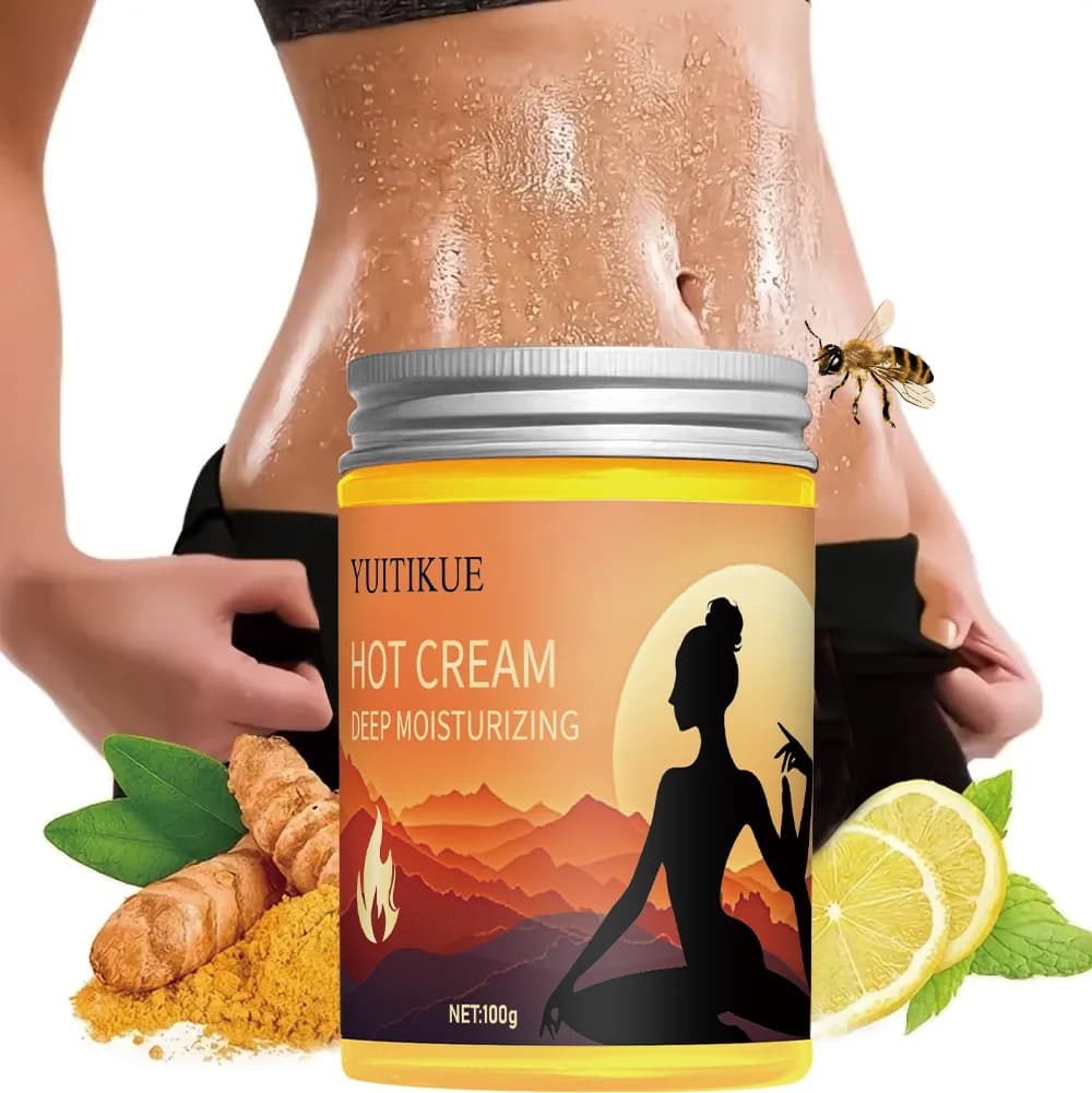 Mint heater face cream and curcuma 100 g - Deep, light and non-stick hydration, firm arms/life/falls/