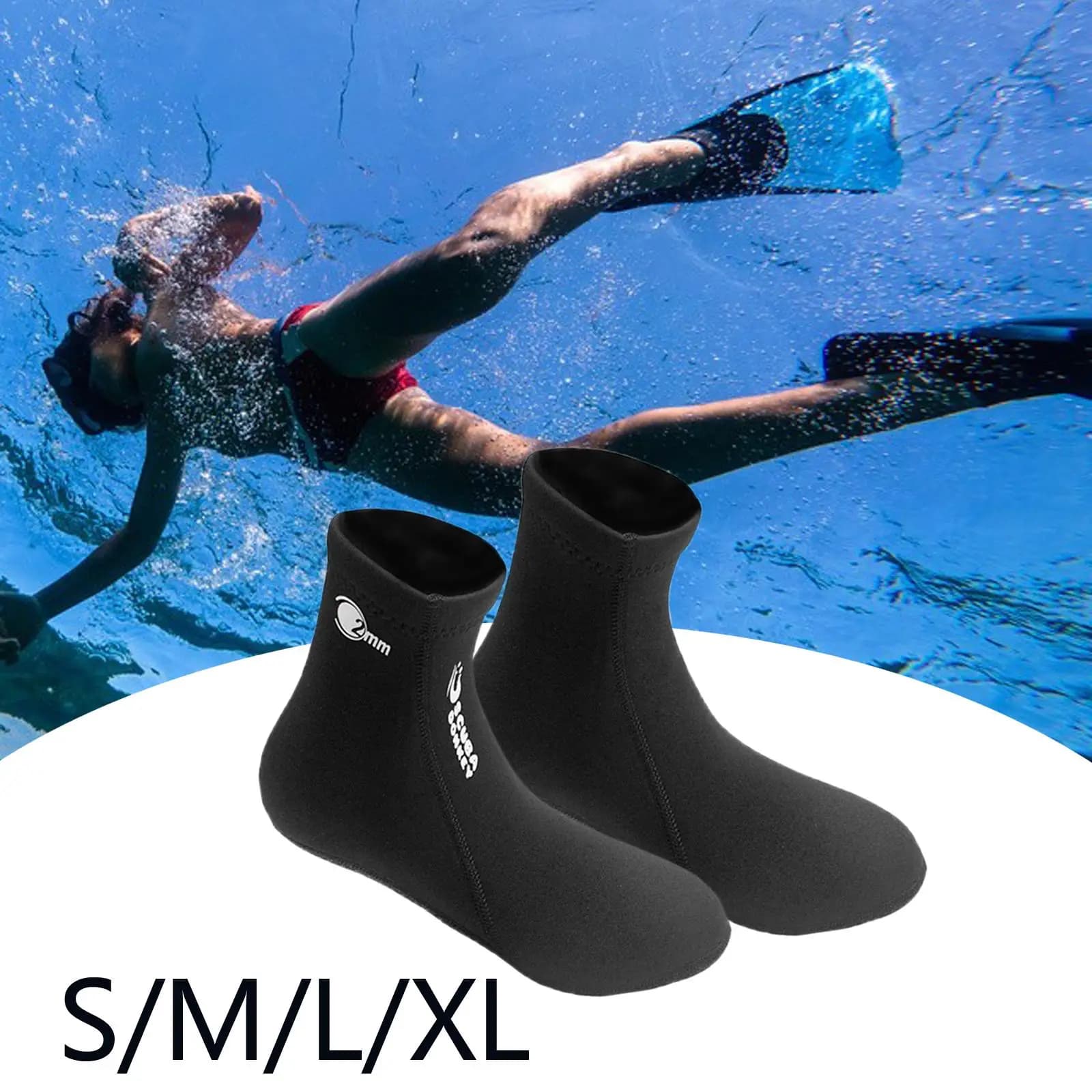 Calzini in Neoprene da 2mm immersione termica flessibile antiscivolo stivali da spiaggia calzino per adulti surf kayak escursionismo vela