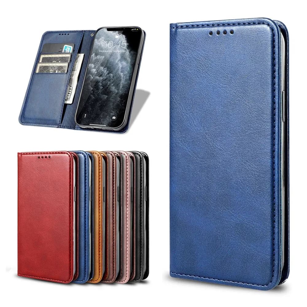 Custodia a portafoglio in pelle di lusso per Motorola Moto E5 Plus E 6 "E5Plus EPlus portafoglio Flip Cover magnetica