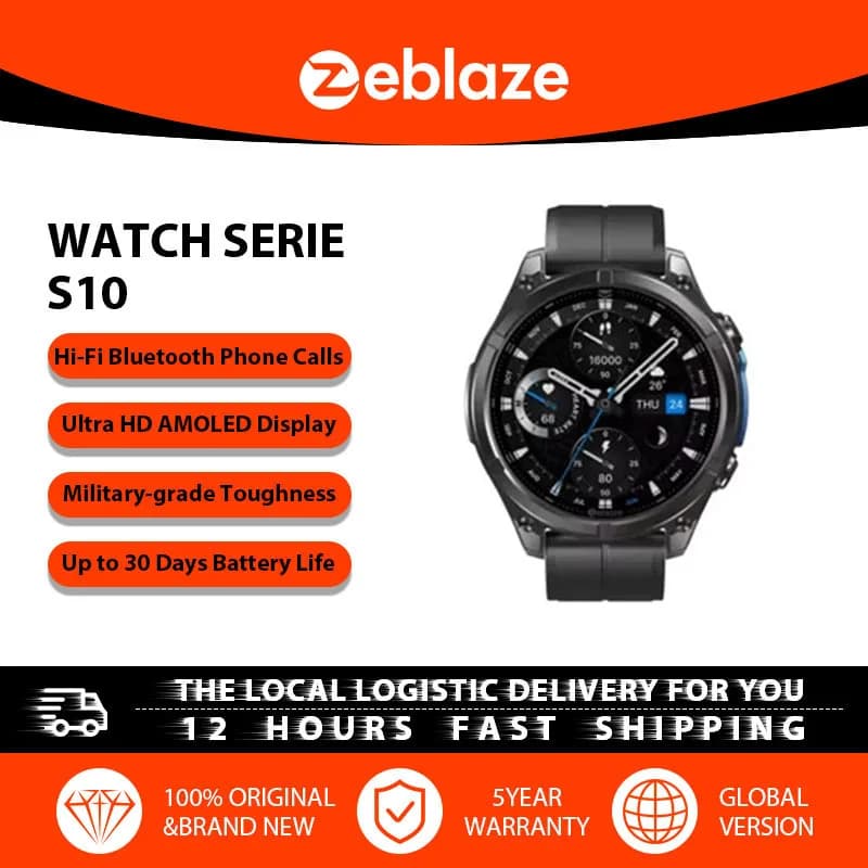 【Garanzia di 5 anni】 Nuovo smartwatch Zeblaze con lente in zaffiro, effettua/ricevi chiamate, monitoraggio della frequenza cardiaca e della pressione sanguigna