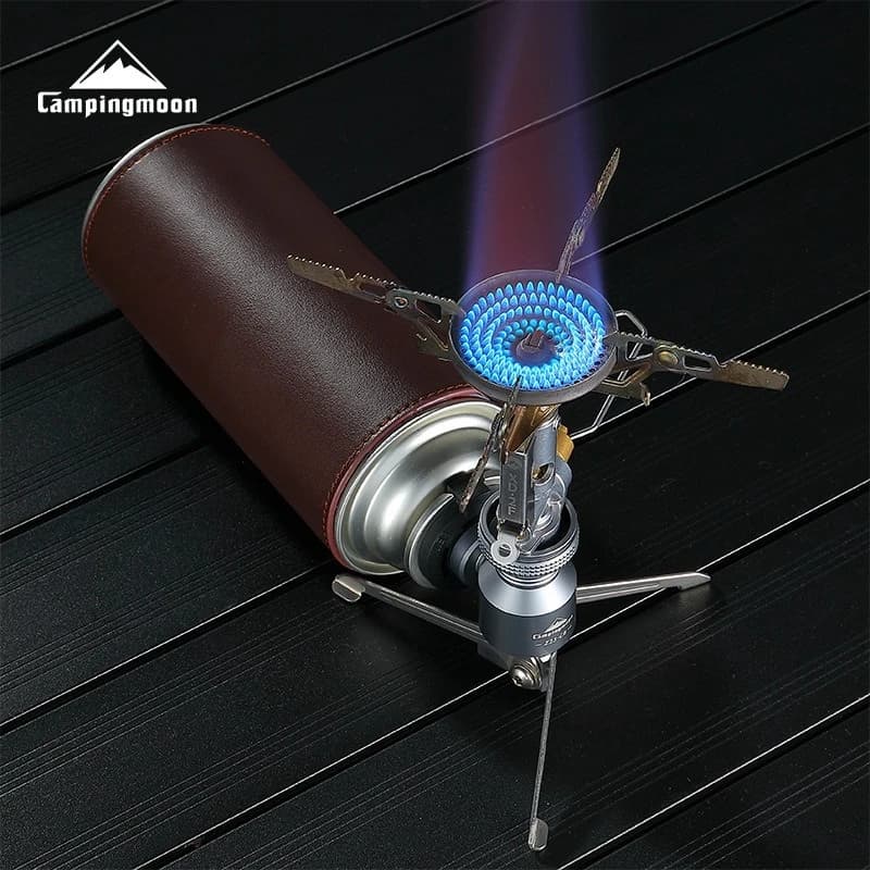 Fornello da campeggio XD-2F Xuanfeng Rocket con stabilizzazione della tensione, fornello a gas portatile mini a scheda, per esterni.