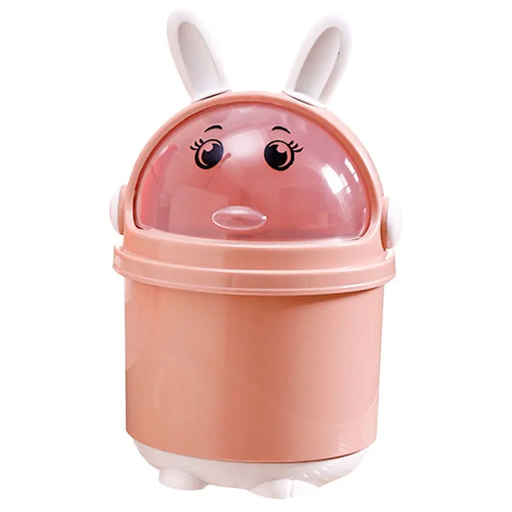Mini Cestino da Scrivania a Forma di Cartone Animato, Piccolo e Carino, in Plastica, per Camera da Letto, Cucina, Bagno, Soggiorno