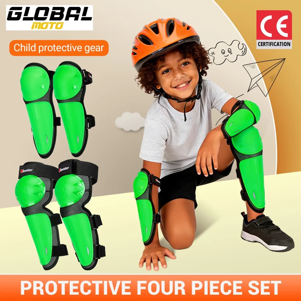 Kid's Motorcycle Armor Vest Back Protection Motorbike Armor Elbow Knee Pads Motocross Riding Full Body Armor For Height 1.1-1.6M