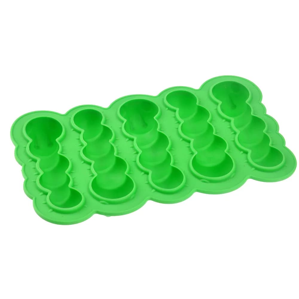 Stampo per Cubetti di Ghiaccio a Forma di Bruco, in Materiale Verde Senza BPA, Facile da Pulire, per Cocktail, Feste, Cioccolato e Budini