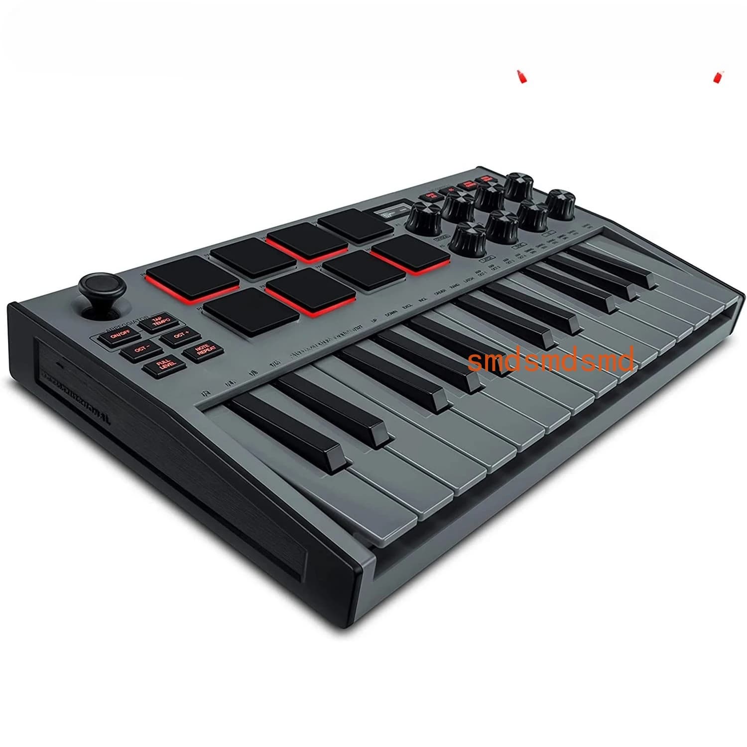 Professional Mini MK3 - Controller tastiera MIDI USB a 25 tasti con 8 bacchette retroilluminate, 8 manopole (Grigio)