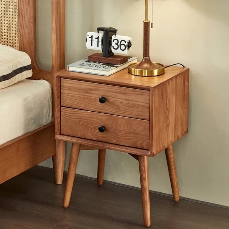Comodini in legno Comodino con cassetti Comodino nordico di lusso con gambe Comodo accessorio per mobili Camera da letto