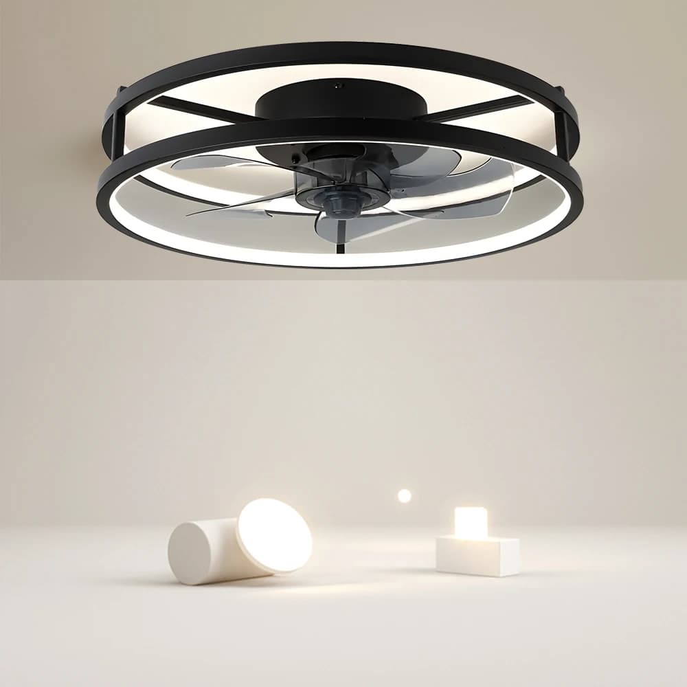 Ventilatore moderno con luce Camera da letto Ventilatore elettrico minimalista Ventilatore da soffitto intelligente per la casa con luce per ventilatori interni con telecomando