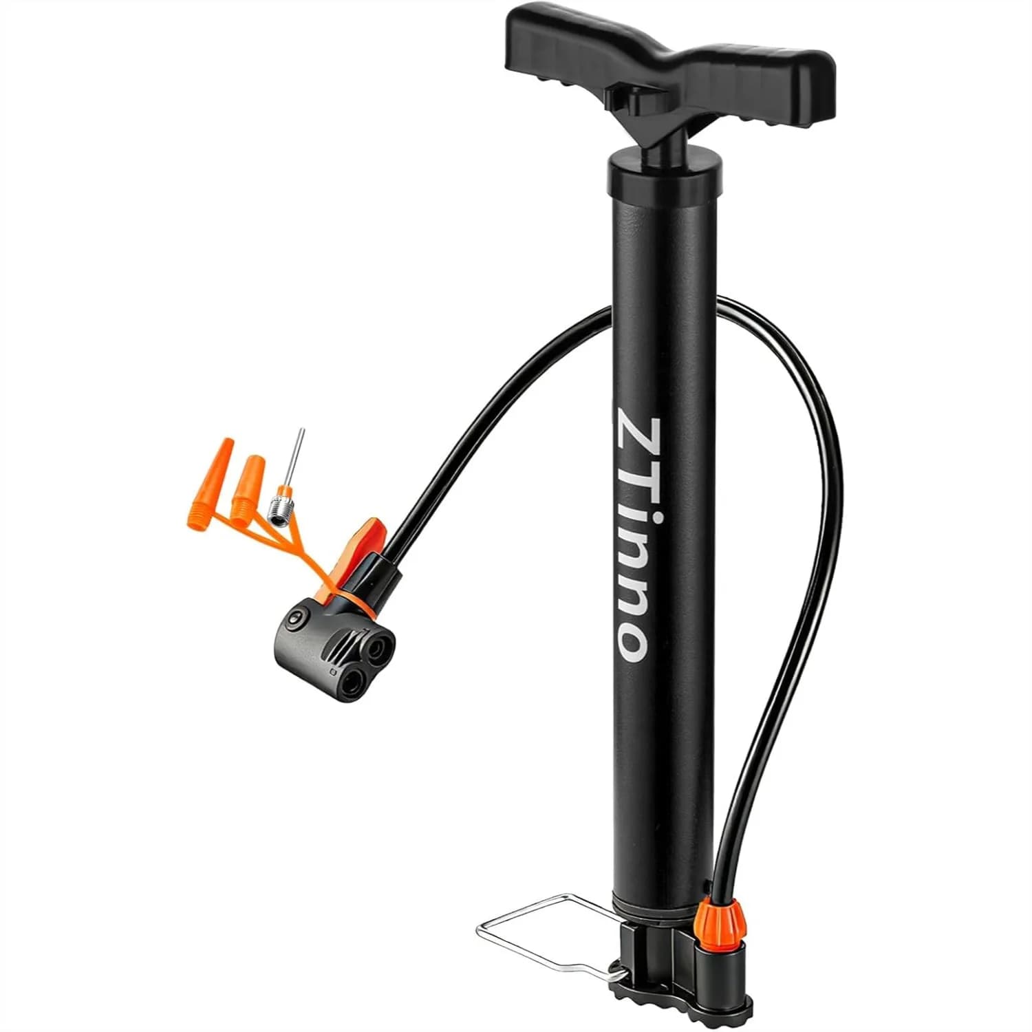 Pompa per Bicicletta Portatile con Valvole Presta e Schrader, Pompa Classica per Pneumatici Bici per Facile Gonfiaggio