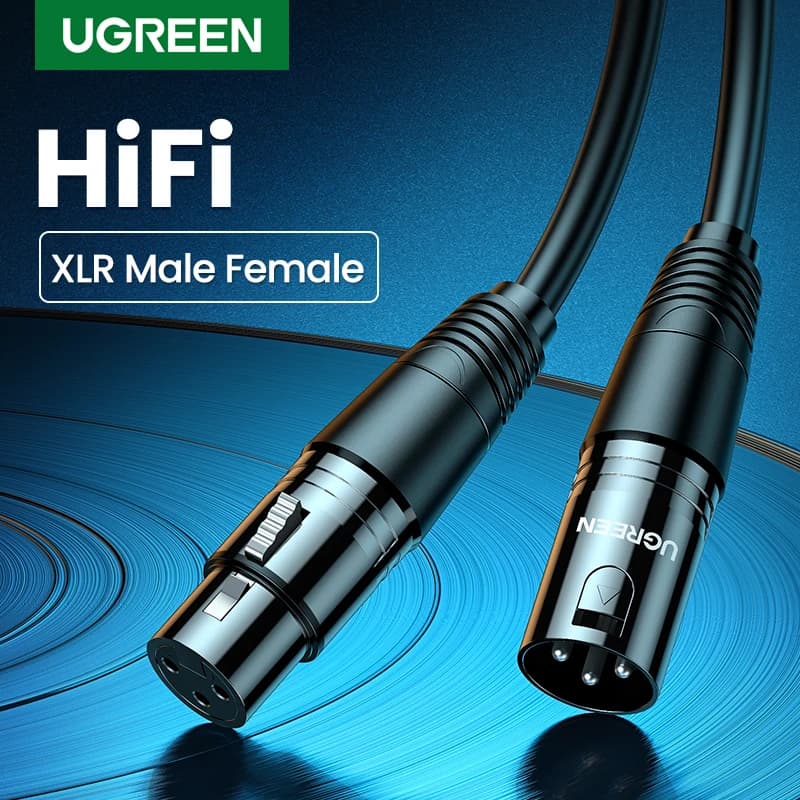 Ugreen cavo XLR microfono Karaoke cannone Audio cavo spina prolunga XLR cavo Mikrofon per amplificatori Mixer Audio cavo XLR