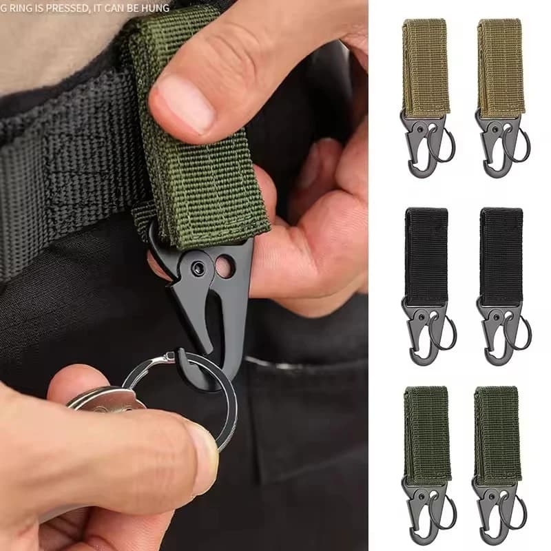 1-2 Pezzi Moschettone in Nylon ad Alta Resistenza, Gancio per Chiavi, Fibbia per Cinghie, Sistema di Sospensione, Fibbia per Cintura, Accessori per Campeggio ed Escursionismo