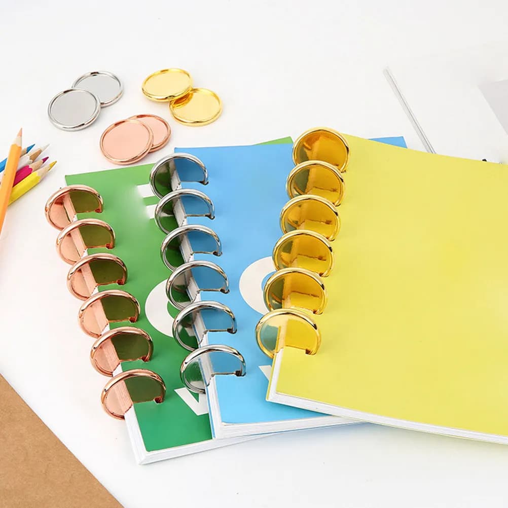 20 Pezzi Dischi in Plastica ABS per Rilegatura Discbound, Anelli per Raccoglitori a Superficie Liscia per Agende Fai-da-te, Quaderni, Schede Didattiche, Fogli Indice, Libri