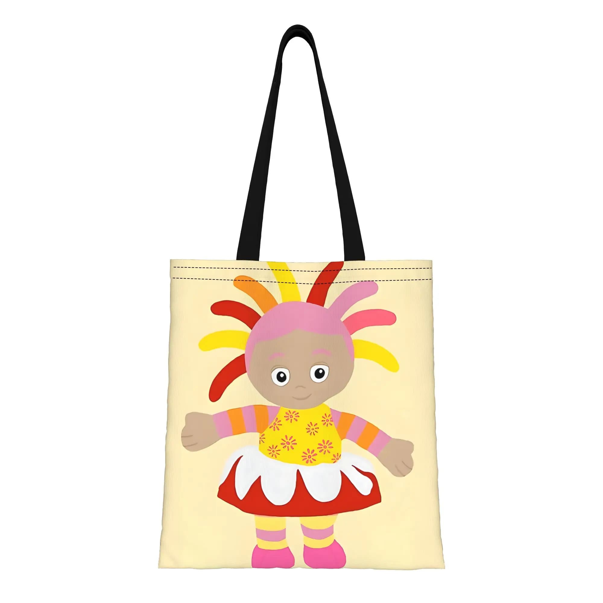 Borsa tote morbida da 1 pezzo con tracolla fissa, senza fodera, senza chiusura, borsa da giardino notturna, borsa tote versatile
