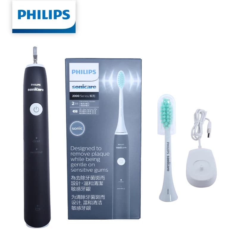 Philips HX2431 Electric Toothbrush Rechargeable IPX7 Waterproof 2 Modes Soft Brush For Men Women Oral Care