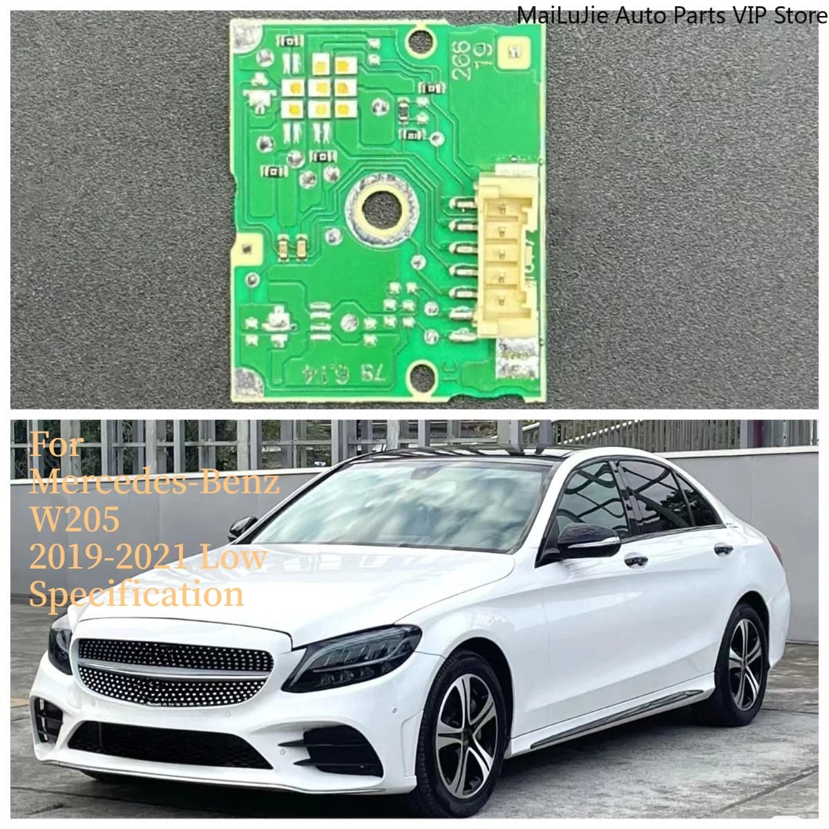 Luci Diurne a LED Bianche per Mercedes-Benz W205 2019-2020, Versione Base, Nuovo Accessorio per Fari